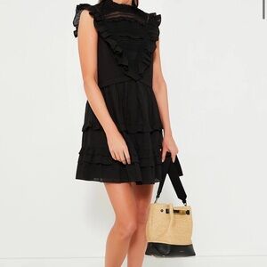 🖤Tuckernuck Cecilia Ruffle Dress Black size medium🖤